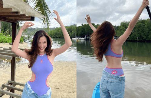 女明星连体泳装,女明星连体泳装秀风采